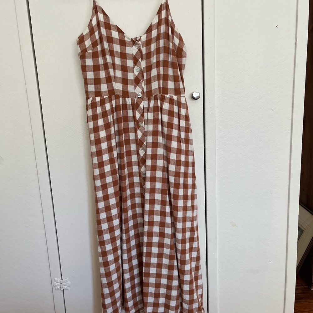 A New Day gingham midi dress